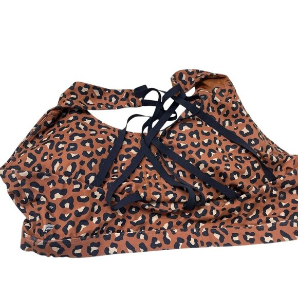Fabletics Boost Medium Impact Sports Bra III Cheetah Discontinued Size 4X Padded - Picture 5 of 6